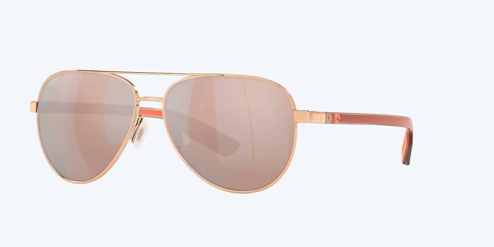 NEW COSTA DEL MAR unisex peli shiny sunglasses in rose/gold